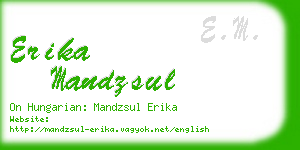 erika mandzsul business card